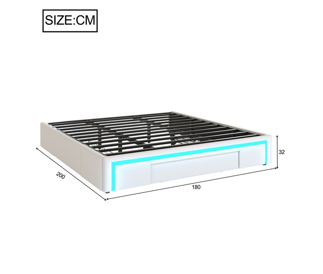 Camas de matrimonio 180x200 Beige