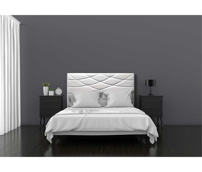 Cabecero KIOTO en piel sintética Blanco