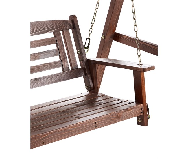 Beliani Columpio NERITO Madera Oscura