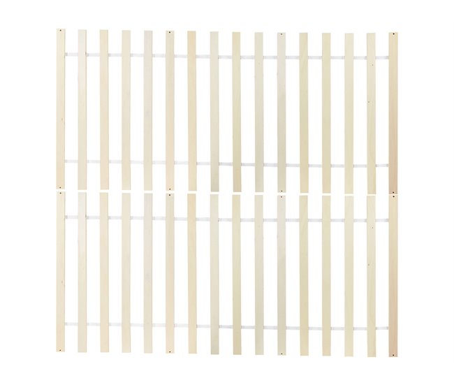 Beliani Cama con somier Madera de pino VANNES 167x209 Blanco