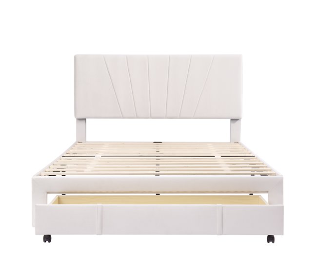 Camas de matrimonio 145x208 Beige