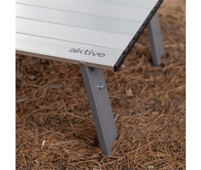 Aktive Mesa plegable pequeña camping aluminio ultraligera Gris