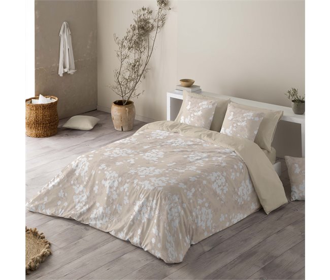 Funda Nórdica Estampada de Algodón Extrasuave LIGHT LEAVES 