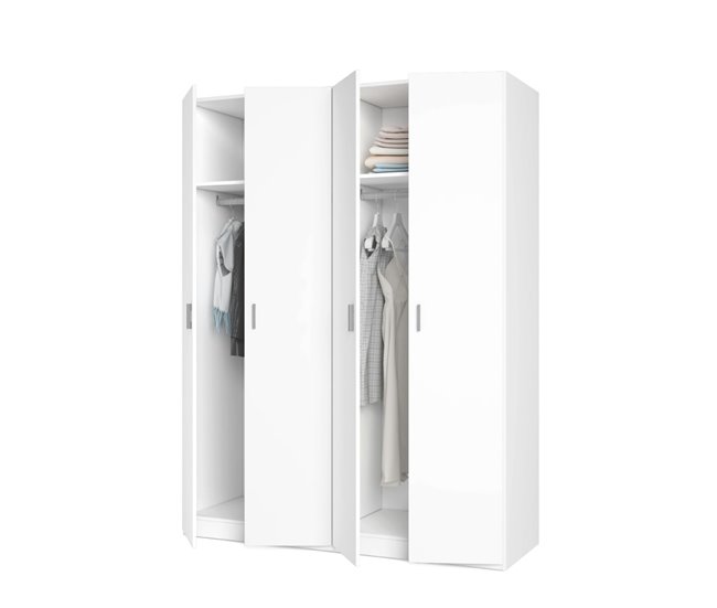 Armario River  puertas abatibles 150 Blanco