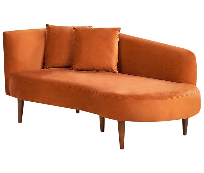 Beliani Chaise longue izquierdo Terciopelo CHAUMONT Azul Marino