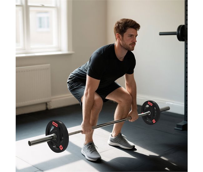 Discos de Pesas Metal, Caucho SPORTNOW, deportes y ocio - pesas Negro