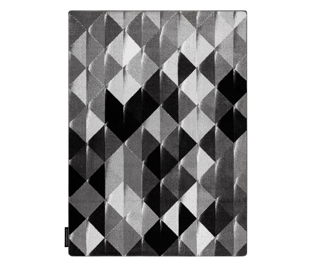 Alfombra INTERO PLATIN 3D Triángulos 200x290 Gris