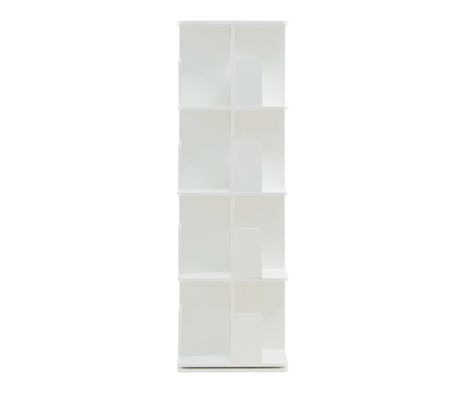 Estantería giratoria Talöpintaa de 4 niveles MDF [en.casa] 40 Blanco