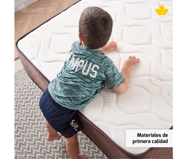 Pack Colchon + Almohada Visco + Somier Descansin | Ideal Personas con Dolores de Espalda, Silencioso 