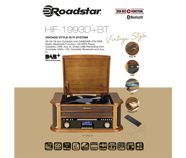 Microcadena Roadstar HIF1993DBT Madera