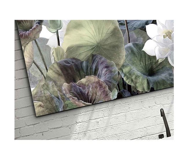 Fotografía Impresa Cristal Serie Nenufares Verde