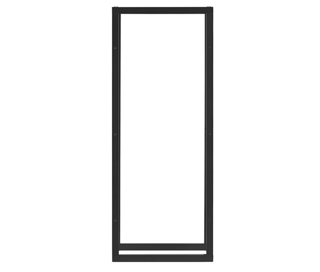 [en.casa] Soporte para leña Kasan Acero 60 Negro