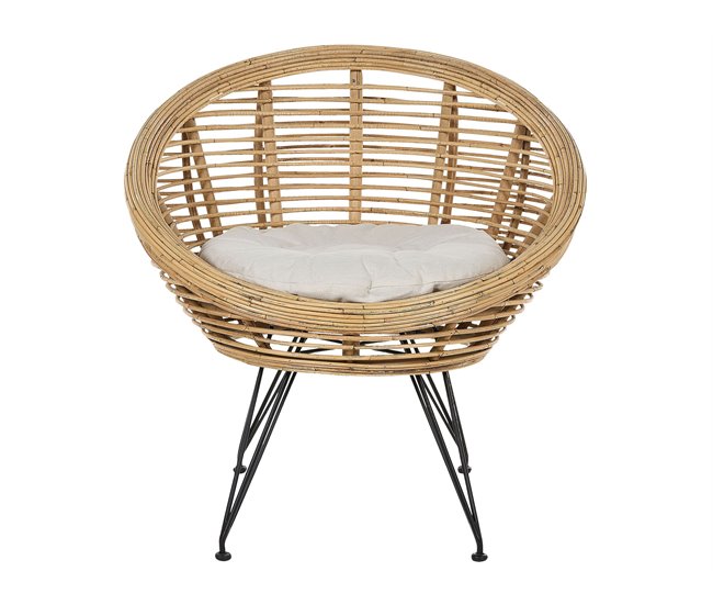Beliani Conjunto de jardín Ratán MARATEA/CESENATICO Natural
