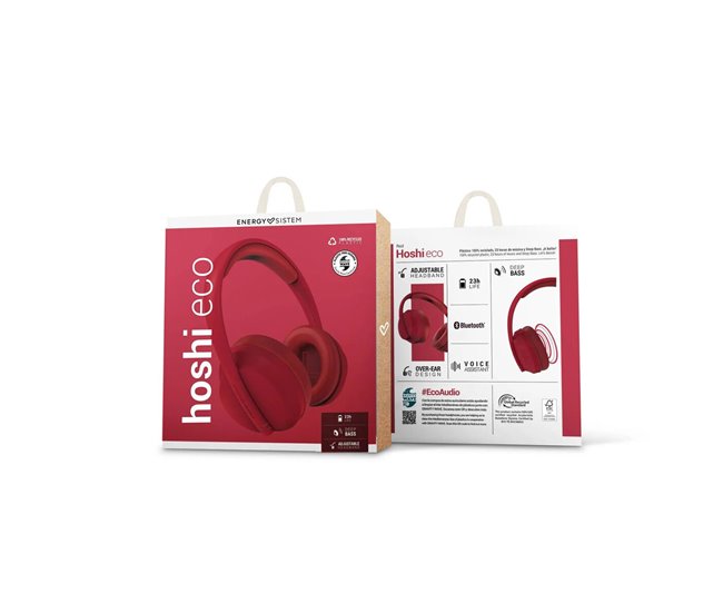 Auriculares de Diadema Bluetooth Hoshi ECO Rojo
