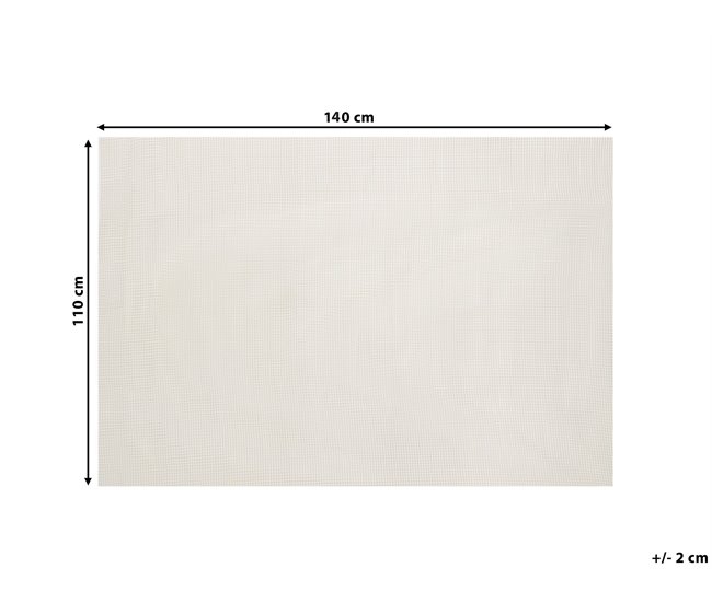 Beliani Alfombra antideslizante BALAD 110x140 Blanco