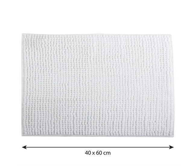 Alfombra De Baño Msv "Chenille" 60x40 Blanco