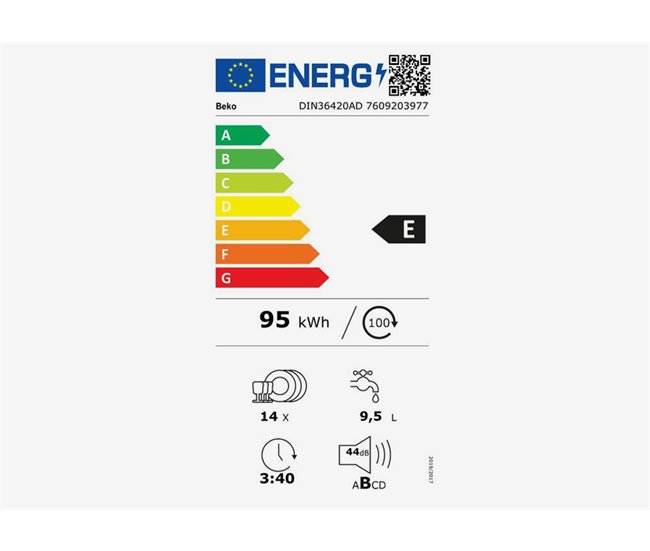 Lavavajillas integrable BEKO DIN36420AD Blanco