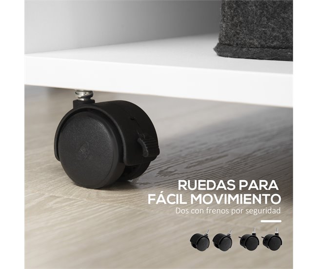 Armario para Impresora Melamina de Madera Vinsetto Blanco