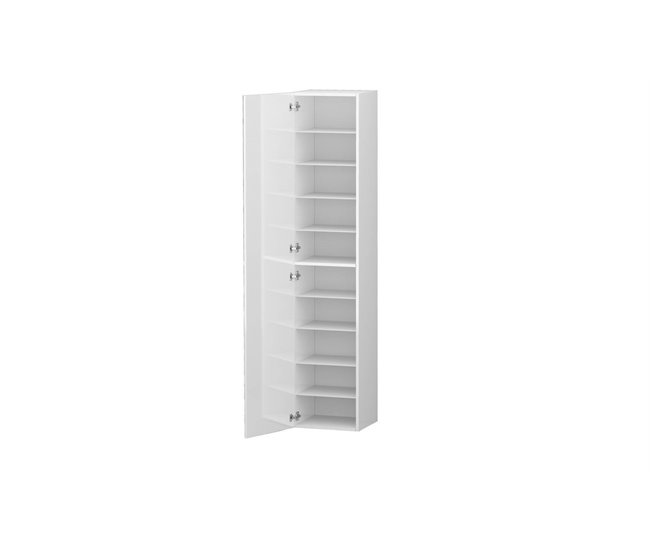Armario multiusos 1 puerta efecto madera Blanco