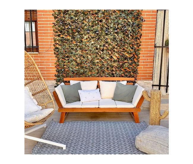 Banco de Jardín Modular con Cojines Merida Madera de Acacia 7house Madera