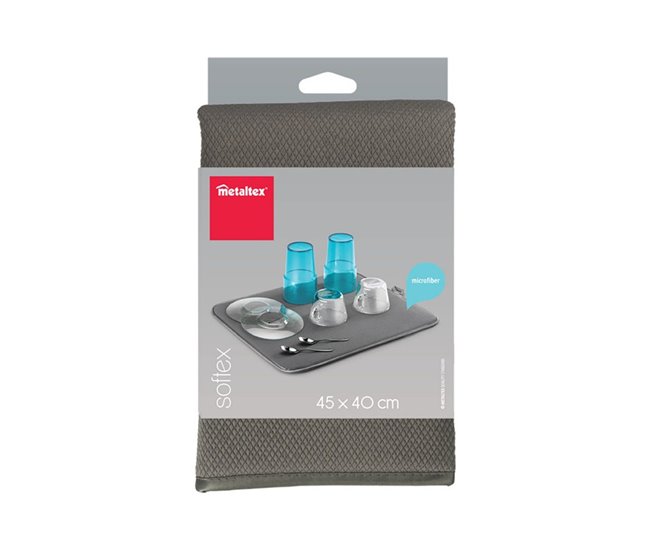 Tapete escurridor Microfibra SOFTEX de Metaltex Gris