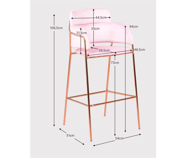Pack de 2 taburetes de diseño tapizados en terciopelo - Cruiser Gris
