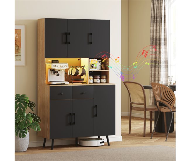 Alacena de Cocina Melamina de Madera HOMCOM, hogar - cocina Marron