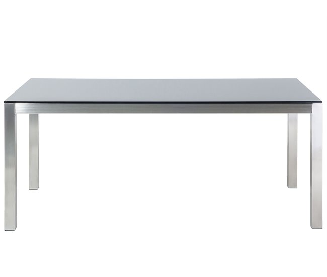 Beliani Mesa de jardín GROSSETO 90x180 Negro