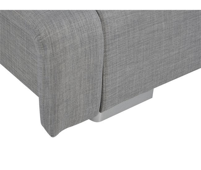 Beliani Cama de agua Piel NANTES 188x237 Gris Claro