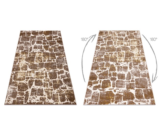 Alfombra MEFE moderna 6184 Pavimentación ladrillo Structural 120x170 Gris