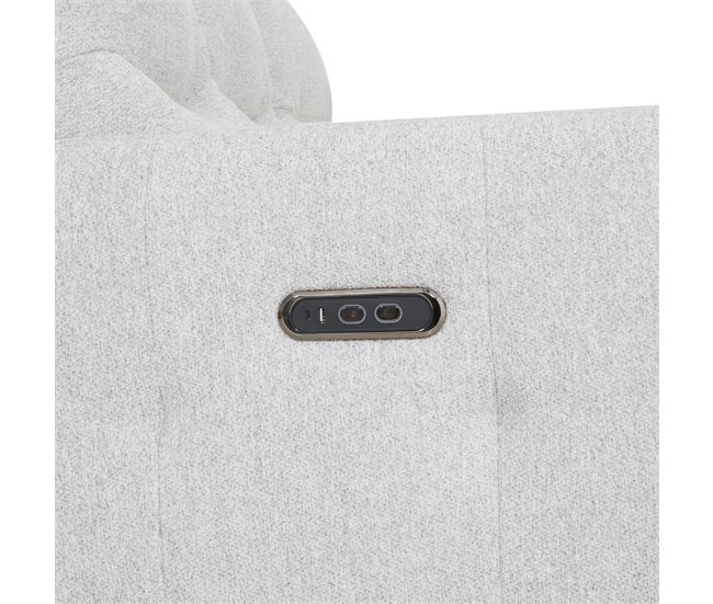 Sofá 3 plazas 2 asientos relax eléctricos DILAN color gris claro Gris