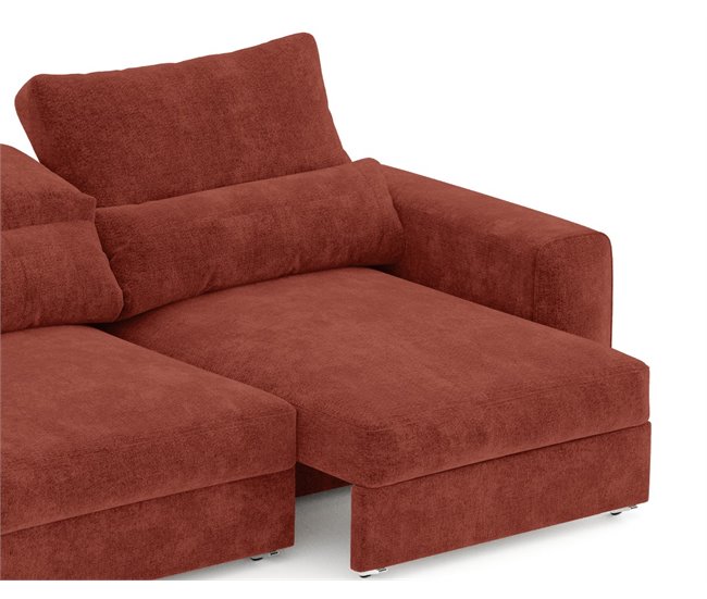 Sofá LANDON convertible en cama Marron