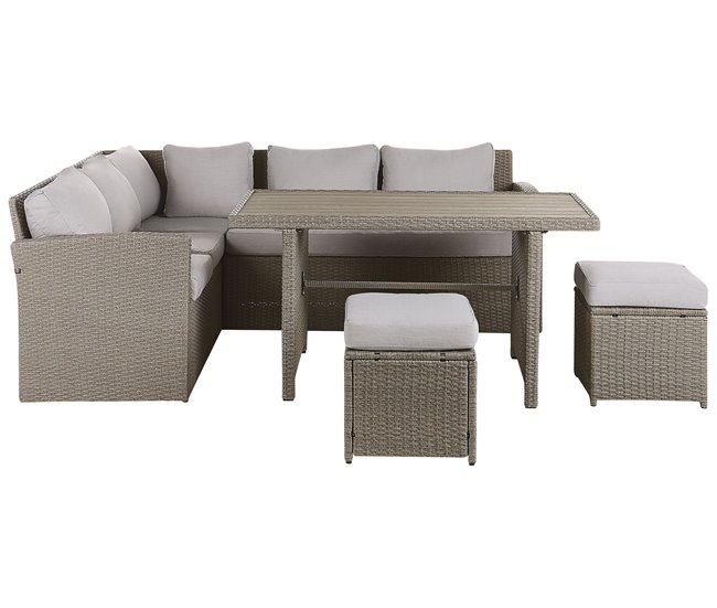 Beliani Conjunto de jardín BARDI Blanco