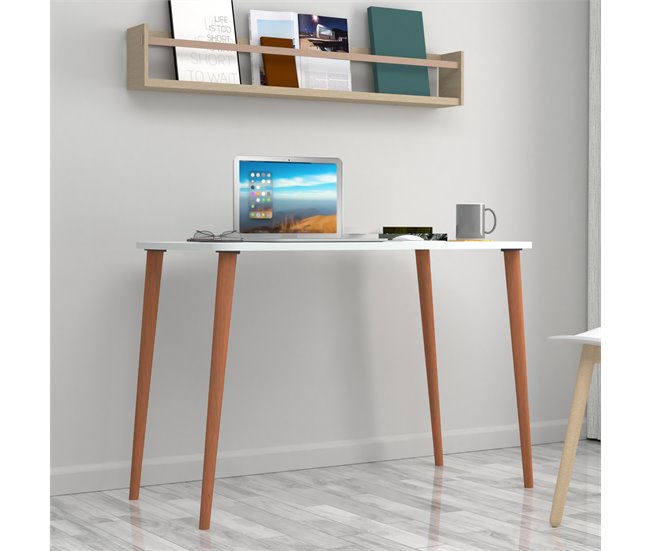 Escritorio sencillo moderno Kongsberg Aglomerado 105x60 Blanco