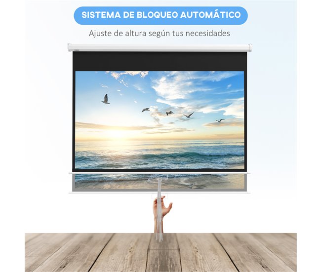 Pantalla de Proyector HOMCOM 001-018V00WT Blanco