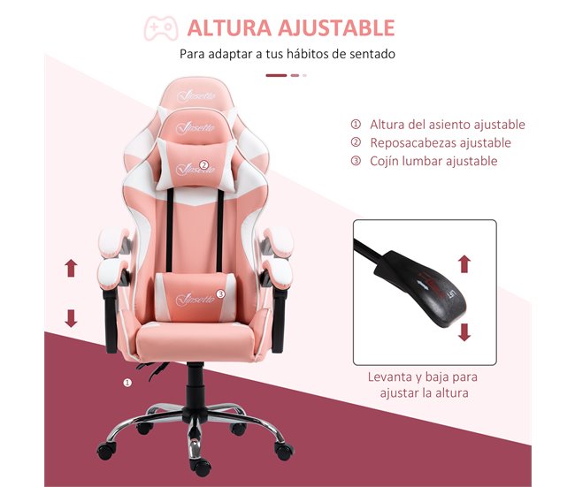 Silla Gaming PVC, Espuma, PP, Metal Vinsetto Negro