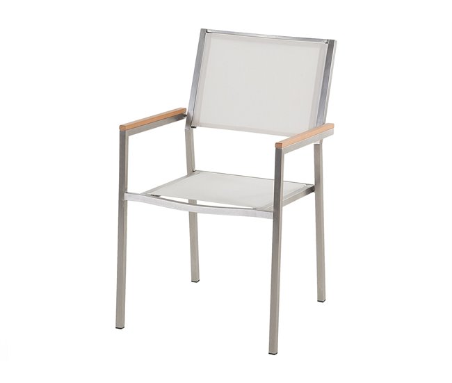 Beliani Conjunto de comedor GROSSETO Blanco