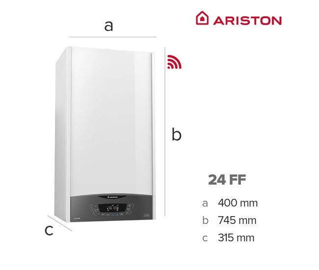 Caldera de condensacion, Ariston, Clas One WIFI 24 Blanco Brillo