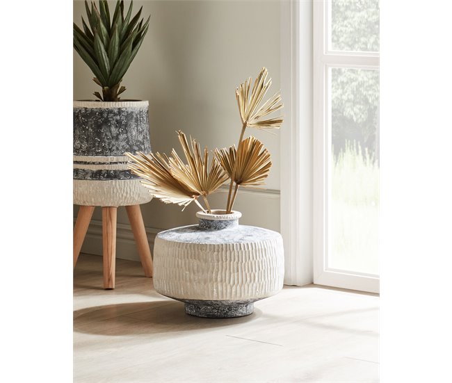 Beliani Jarrón para flores DEKSATI Beige