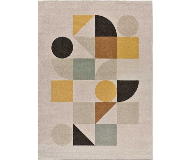 Alfombra diseños geométricos DOMUS - ATTICGO 120x170 Beige