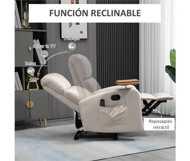 Sillón de Masaje Poliéster, Espuma HOMCOM Gris