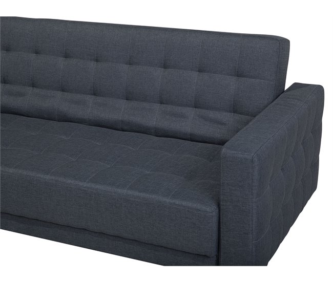 Beliani Sofá modular Poliéster ABERDEEN Gris Oscuro