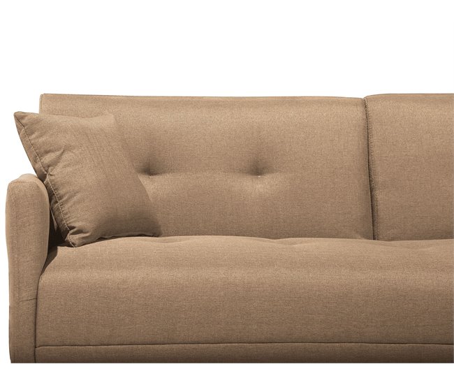 Beliani Sofá cama Poliéster LUCAN Beige