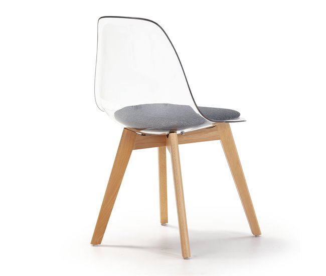 Set de 2 sillas Comedor Bruno Transparente Transparente