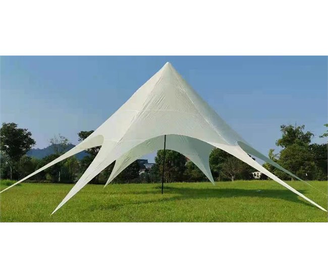 Carpa de estrella - 10m - Plástico 10x10 Crema