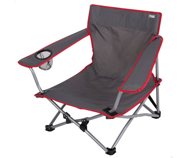 Aktive Silla baja plegable camping Gris Oscuro