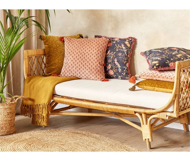 Beliani Cojín decorativo RUMHORA Rosa