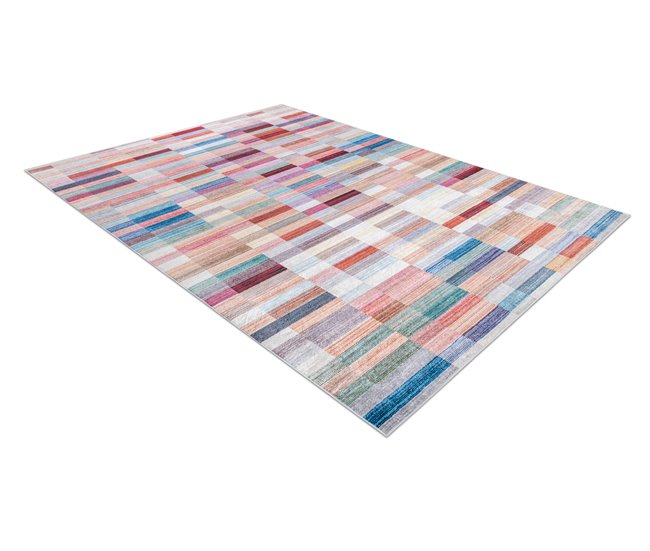 Alfombra lavable ANDRE 2295 Rayas 120x170 Rosa