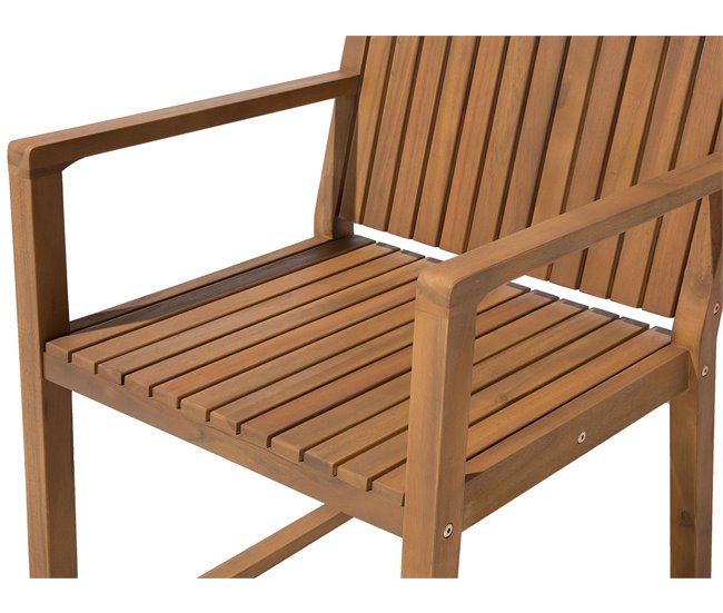 Beliani Conjunto de comedor SASSARI Madera Clara