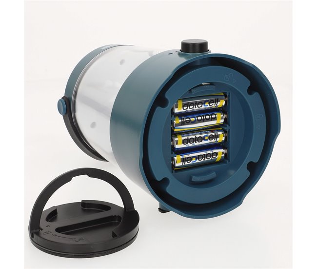 Aktive Lámpara LED camping 2 en 1 recargable USB 400 lúmenes regulable Azul